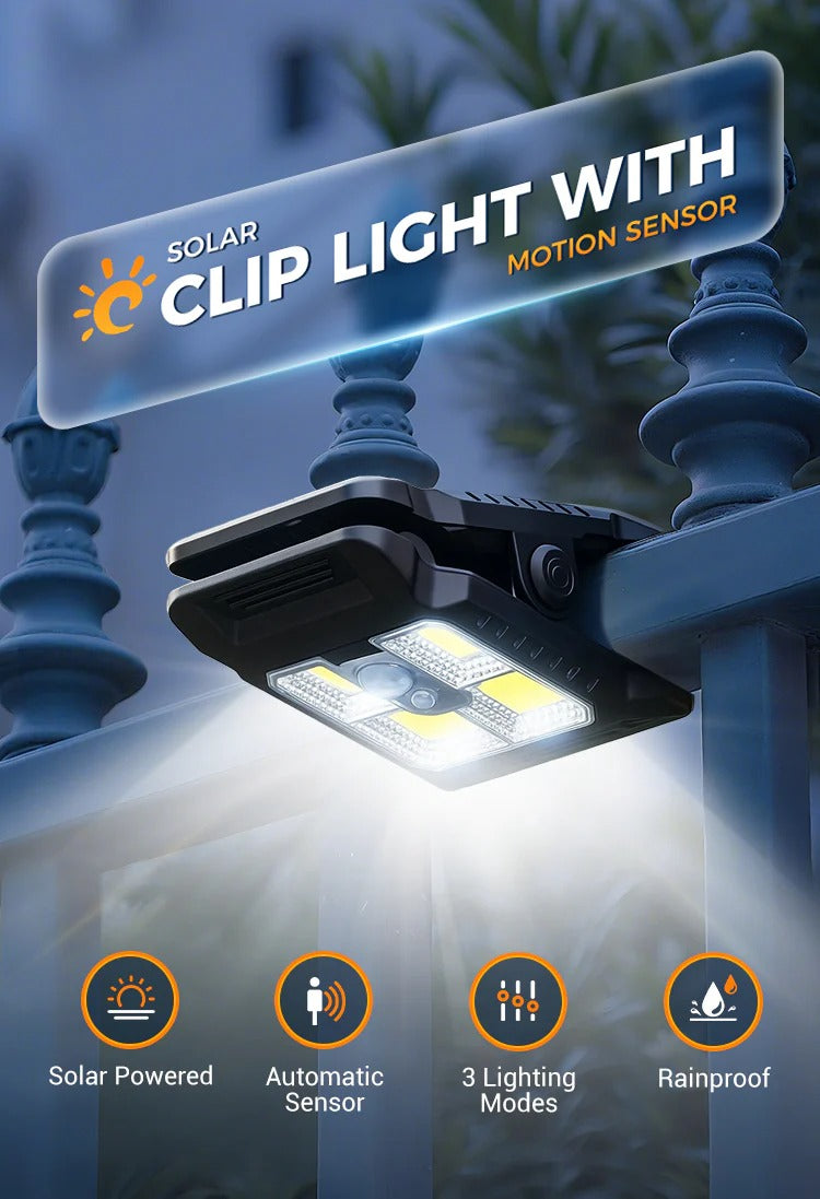 ☀️Solar Clip Light With Motion Sensor🏡